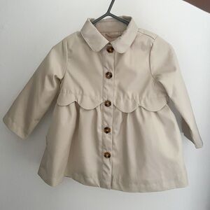 Tahari | Baby Toddler Scallop Trench Coat